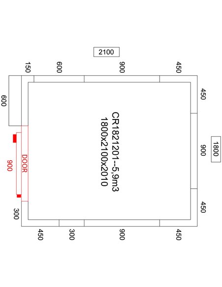 Cold room with Cooling unit 1800x2100x2010mm Volume 5.9m3 | Stalwart DA-CR1821201