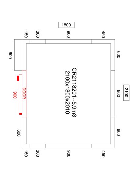 Freezer room with Freezing unit 2100x1800x2010mm Volume 5.9m3 | Stalwart DA-FR2118201