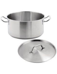 Professional Stew pan with Lid Stainless steel 9.0 litres | Stalwart DA-SE12617