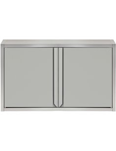 Wall cabinet 2 hinged doors Stainless steel Width 800mm Depth 400mm | Stalwart DA-THWSR84