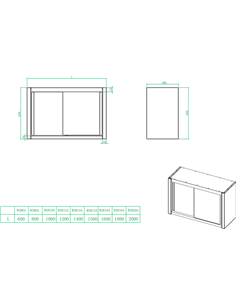 Wall cabinet 1 hinged door Stainless steel Width 600mm Depth 400mm | Stalwart DA-THWSR64 2