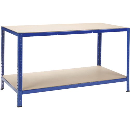 Garage Work Bench Heavy duty 1200x600x900mm 2 shelves 300 kg/shelf Powder coated steel | Stalwart DA-WBS12060