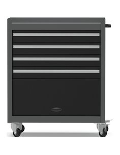 Professional Grey and Black Tool Drawer Cabinet with 4 Drawers and Locker Design 616x330x760mm | Stalwart DA-TC027 2