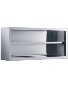 Wall cabinet Open Stainless steel Width 800mm Depth 400mm | Stalwart DA-THWOR84
