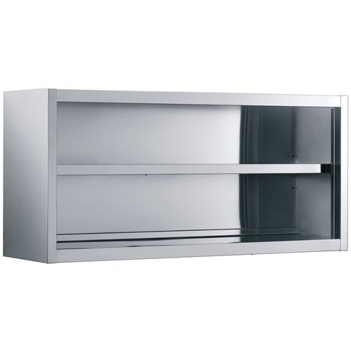 Wall cabinet Open Stainless steel Width 800mm Depth 400mm | Stalwart DA-THWOR84