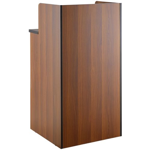 Waste Bin Enclosure Cabinet with Drop hole and Tray shelf 625x605x1210mm Walnut | Stalwart DA-GSLJ0003W