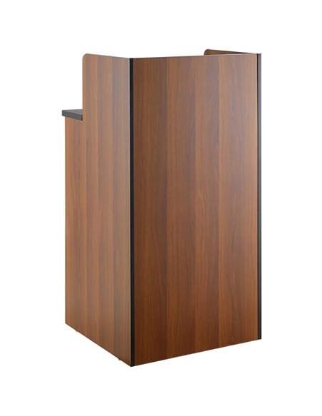Waste Bin Enclosure Cabinet with Drop hole and Tray shelf 625x605x1210mm Walnut | Stalwart DA-GSLJ0003W
