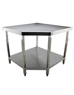 Commercial Work table Corner unit Stainless steel Sides 700mm | Stalwart DA-VT107C