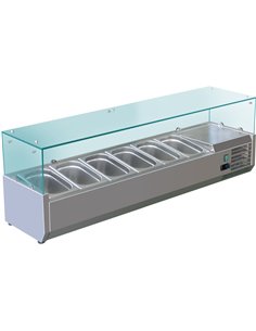 Refrigerated Servery Prep Top 1400mm 6xGN1/4 Depth 330mm | Stalwart DA-THV1400/330 2