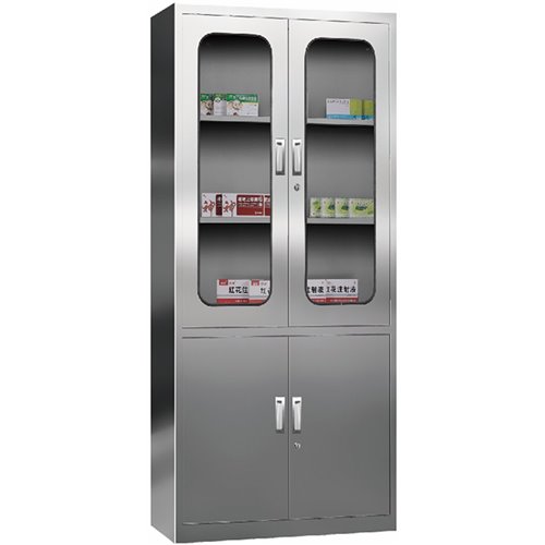 Commercial Stainless Steel Cabinet 4 Doors 900x400x1800mm | Stalwart DA-MYSLC02