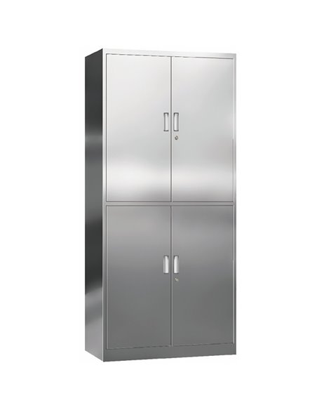 Commercial Stainless Steel Cabinet 4 Doors 900x400x1800mm | Stalwart DA-MYSLC05