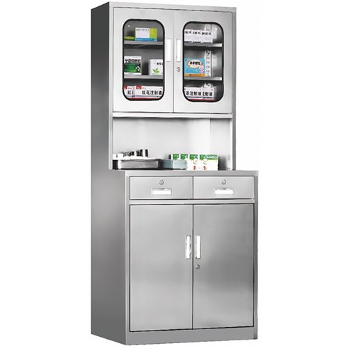 Commercial Stainless Steel Cabinet 4 Doors 2 Drawers 850x500x1850mm | Stalwart DA-MYSLC14