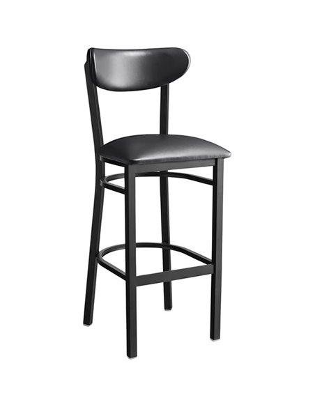 Black Barstool with Vinyl Backrest &amp Seat | Stalwart DA-GS6V6B