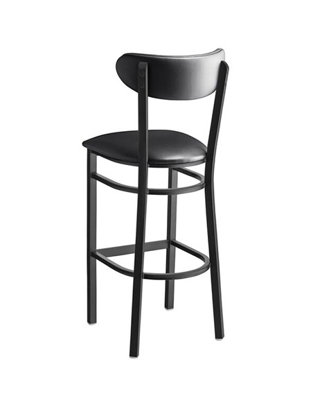 Black Barstool with Vinyl Backrest &amp Seat | Stalwart DA-GS6V6B