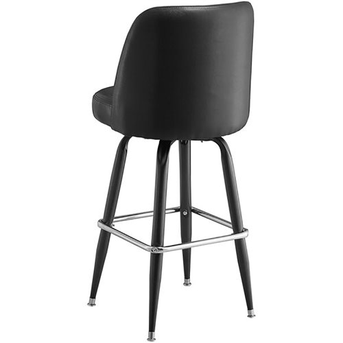 Black Bucket Barstool with Vinyl Seat | Stalwart DA-GS6C0B