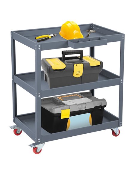 3 Tier Trolley Cart 750x355x730mm Steel | Stalwart DA-TC3