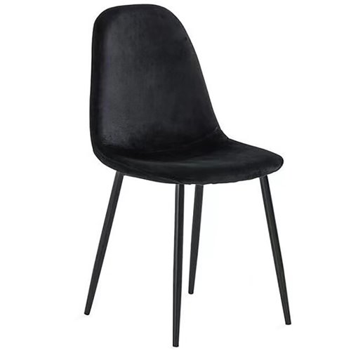 Velvet Dining Chair Black | Stalwart DA-WW088