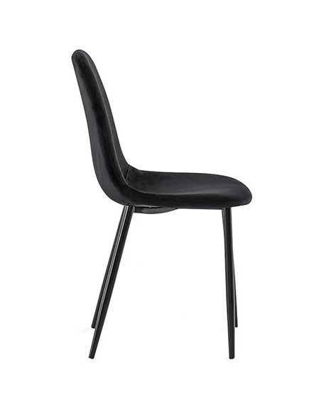 Velvet Dining Chair Black | Stalwart DA-WW088