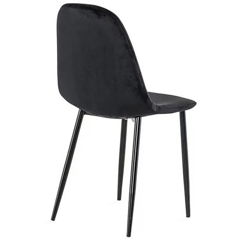 Velvet Dining Chair Black | Stalwart DA-WW088