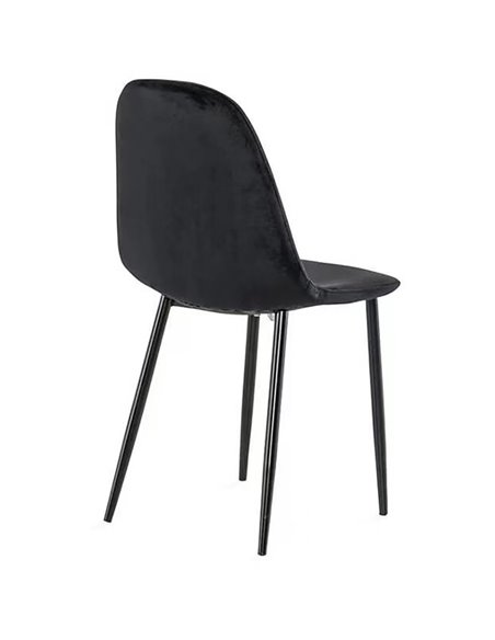 Velvet Dining Chair Black | Stalwart DA-WW088