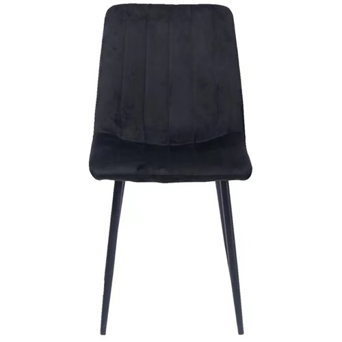 Velvet Dining Chair Black | Stalwart DA-WW101