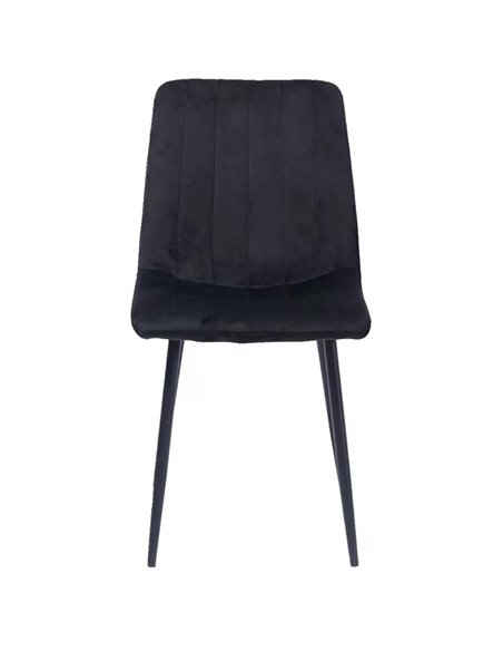 Velvet Dining Chair Black | Stalwart DA-WW101