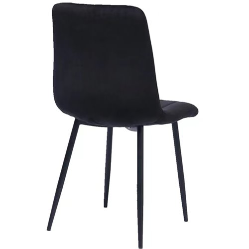Velvet Dining Chair Black | Stalwart DA-WW101
