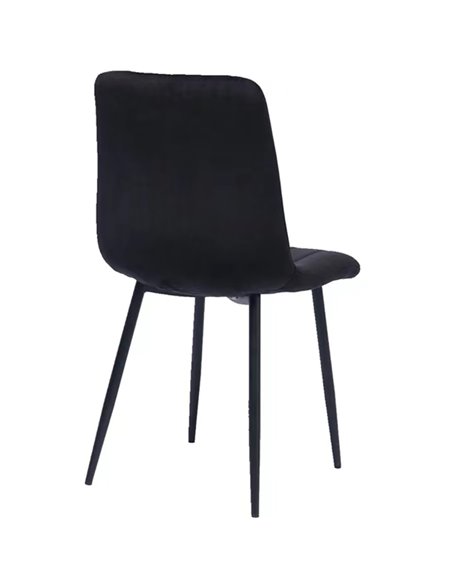 Velvet Dining Chair Black | Stalwart DA-WW101
