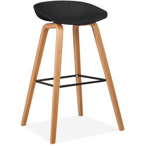 High Barstool Black &amp Wood | Stalwart DA-WW119