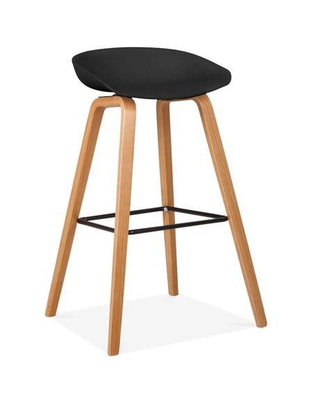 High Barstool Black &amp Wood | Stalwart DA-WW119