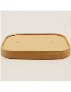 300pcs Kraft Lids for Rectangular Bowl PE | Stalwart DA-KPRLID
