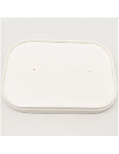 300pcs White Lids for Rectangular Bowl PE | Stalwart DA-WPRLID