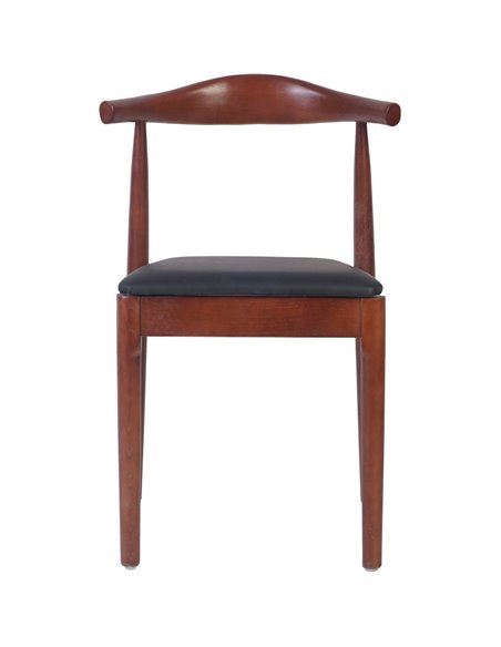 Wood Oxhorn Dining Chair with Cushioned seat | Stalwart DA-GS90005