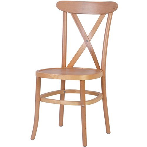 Beech Wood Tuscan Dining Chair Cross Back | Stalwart DA-GS90008