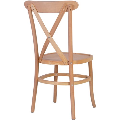 Beech Wood Tuscan Dining Chair Cross Back | Stalwart DA-GS90008