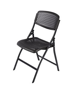 Folding Chair Black Plastic | Stalwart DA-HQLK53