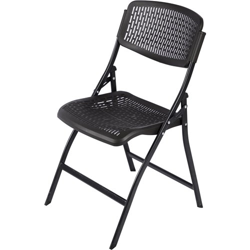 Folding Chair Black Plastic | Stalwart DA-HQLK53