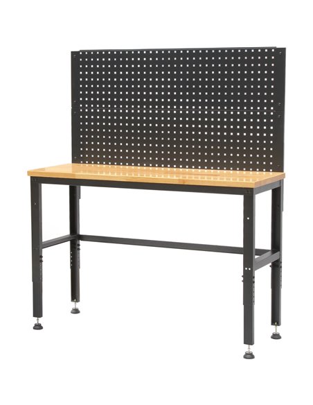 Professional Steel Workbench with Pegboard 1340x463x1570mm | Stalwart DA-20WB5234PB