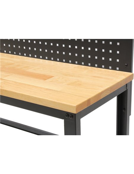 Professional Steel Workbench with Pegboard 1340x463x1570mm | Stalwart DA-20WB5234PB