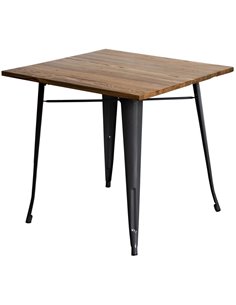 Bistro Table Walnut Top 800x800mm Indoors | Stalwart DA-WW286