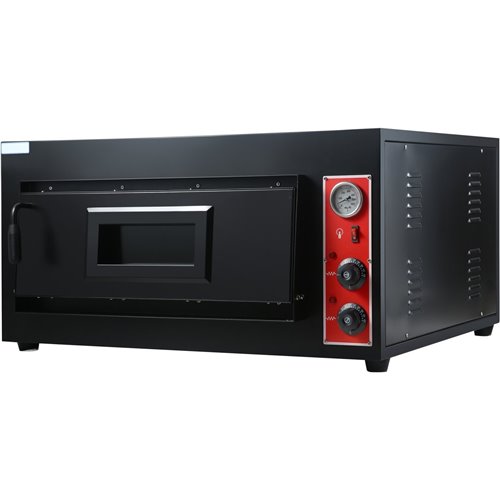 Electric Pizza Oven Single Chamber 600 degrees Capacity 4 x 12&quot Pizzas 220V | Stalwart DA-HEP1