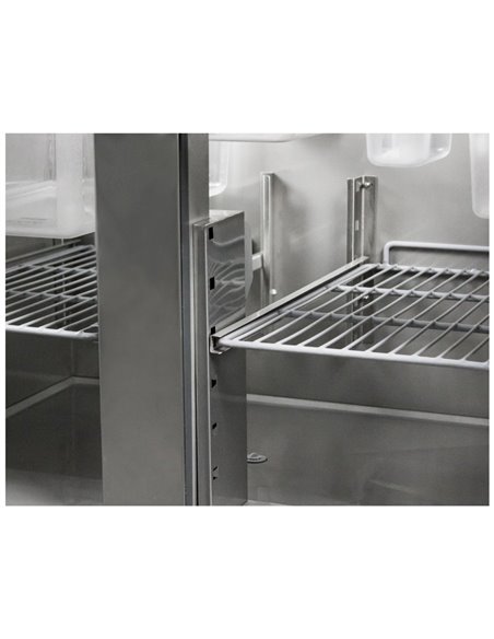 Saladette Glass top 900x700x1350mm 2 doors | Stalwart DA-THS900CG