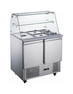 Saladette with Glass Display 2 doors | Stalwart DA-THS900VG