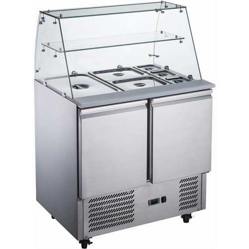 Saladette with Glass Display 2 doors | Stalwart DA-THS900VG