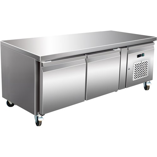Professional Low Refrigerated Counter / Chef Base 2 doors 1360x700x650mm | Stalwart DA-THP2100TN650H
