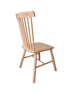 Wood Windsor Back Dining Chair with Wooden Seat | Stalwart DA-F1069 2