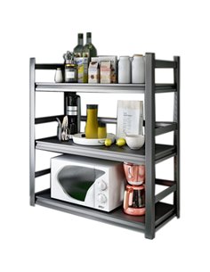 Commercial Shelving Unit 3 Tier Width 1000mm Depth 500mm Black| Stalwart DA-JM3CW1000