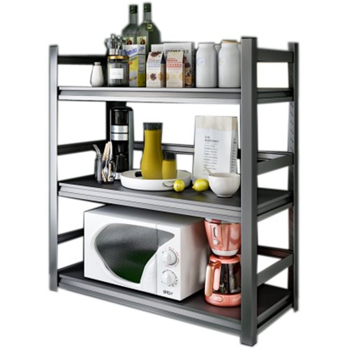 Commercial Shelving Unit 3 Tier Width 1000mm Depth 500mm Black| Stalwart DA-JM3CW1000