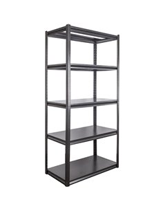 Commercial Shelving Unit 5 Tier Width 1500mm Depth 450mm Black| Stalwart DA-JM5BW1500