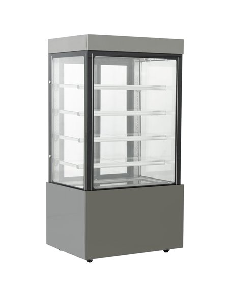 Cake Display Straight front 1800x740x1900mm 4 shelves Black | Stalwart DA-GN1800SMBLACK